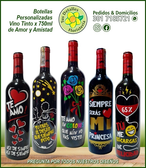 Botellas Personalizadas Vino / $90.000