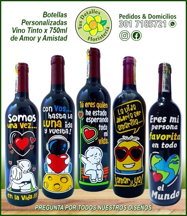 Botellas Personalizadas Vino / $90.000