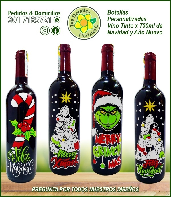 Botellas Personalizadas Vino / $90.000
