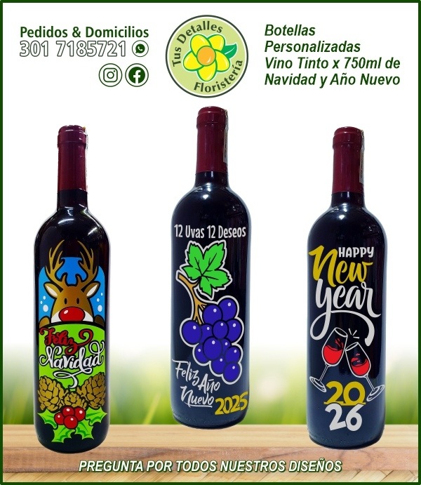 Botellas Personalizadas Vino / $90.000