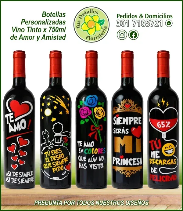 Botellas Personalizadas Vino / $90.000