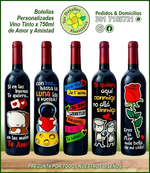 Botellas Personalizadas Vino / $90.000