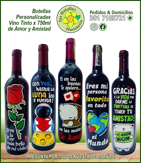 Botellas Personalizadas Vino / $90.000