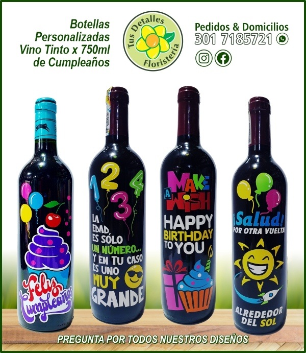 Botellas Personalizadas Vino / $90.000