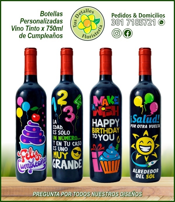 Botellas Personalizadas Vino / $90.000