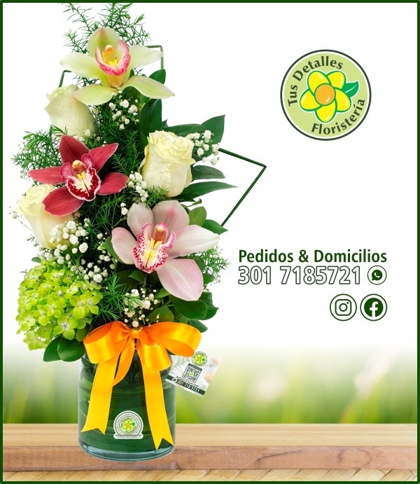 Cilindro#04 - 3 Orquídeas 3 Rosas/$95.000