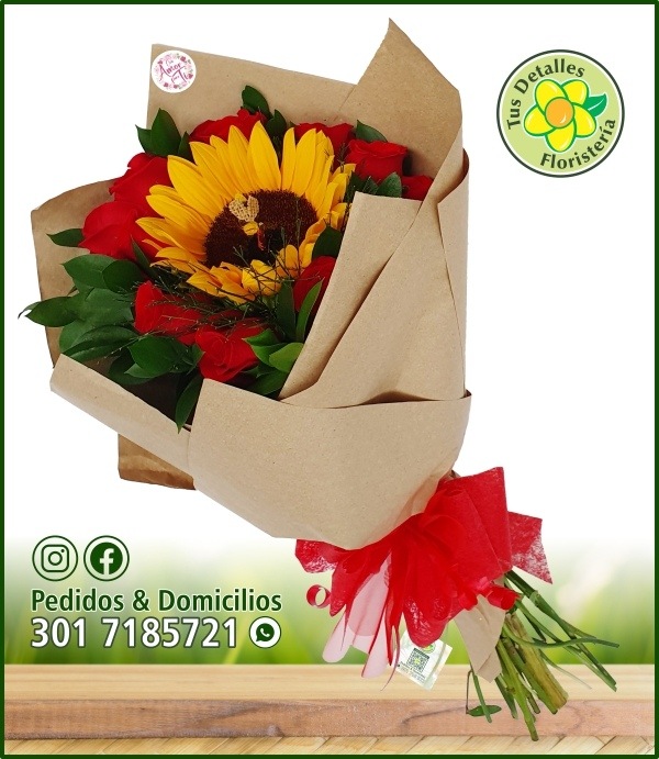Ram. # 28 / 12 Rosas 1 Girasol / $80.000