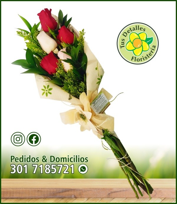 Ramillete # 36 / 5 Rosas / $45.000