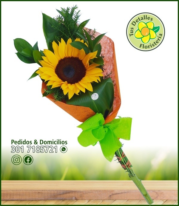 Ramillete # 38 / 1 Girasol / $15.000