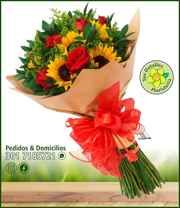 Ramillete#10/ 7Girasoles 7Rosas/$133.000