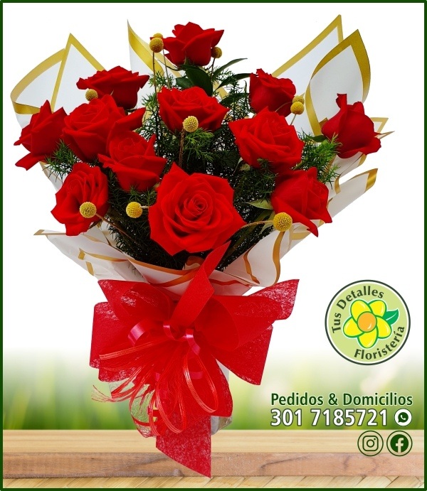 Ramillete # 08 / Mesa 12 Rosas / $120.000