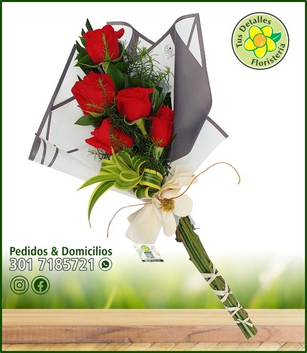 Ramillete # 32 / 5 Rosas / $48.000